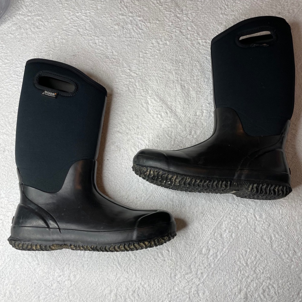 Bogs Classic High HA Black Waterproof Insulated Winter Rain Boots Womens 10 - Picture 6 of 8